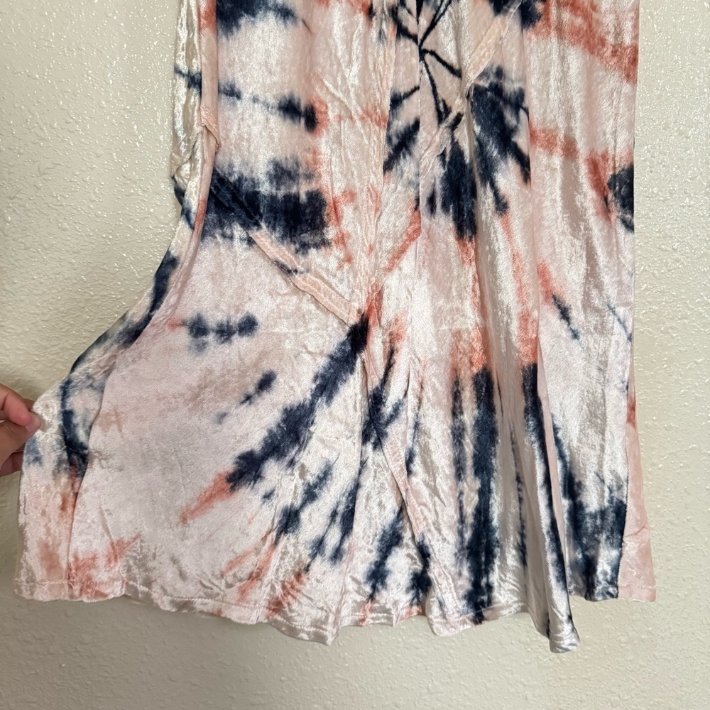 Free People Bali Serious Swagger Tie Dye Velvet Midi Pencil Skirt - Picture 6 of 10